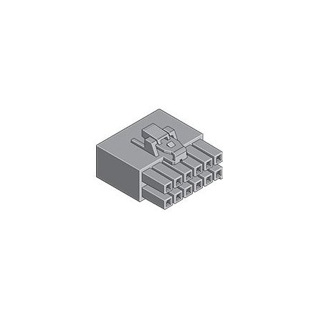 Molex Ultra-Fit Rcpt Hsg Dual V0 Blk 10 Ckt 1722581010